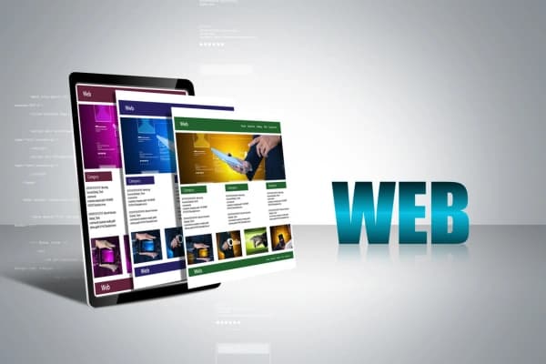 web text with digital design