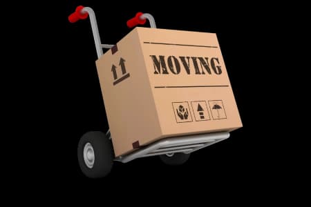 Image of a box getting moved